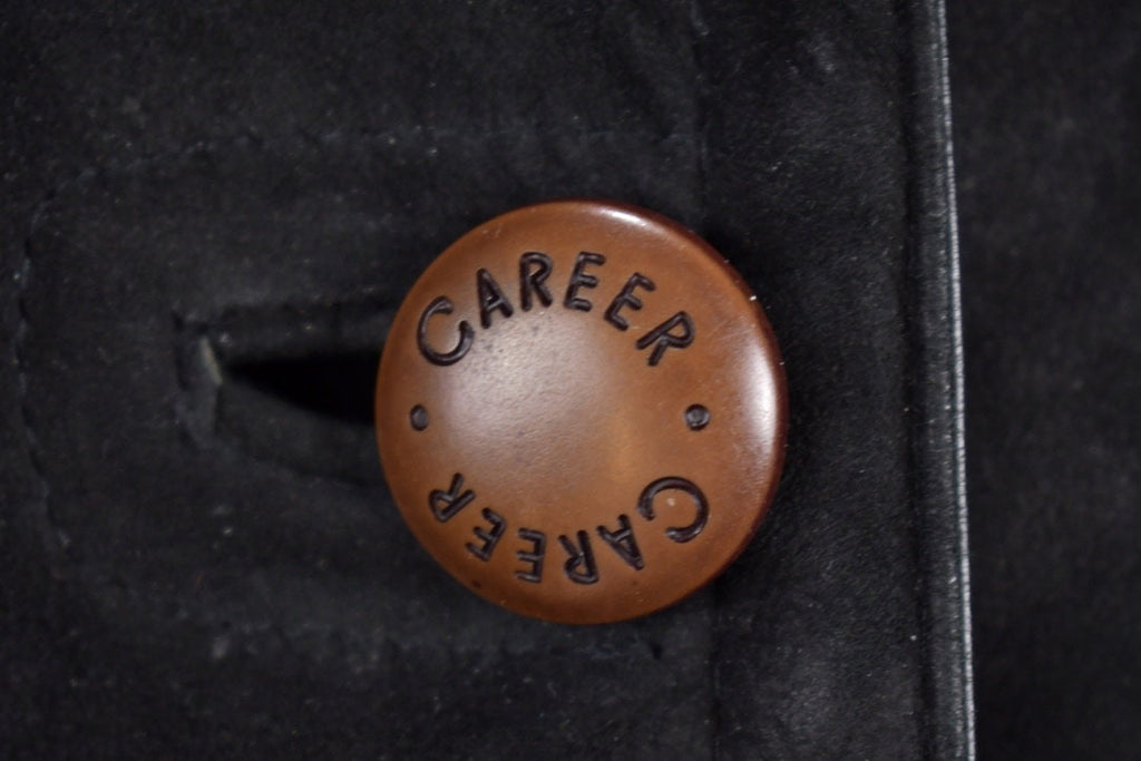 Vintage 1980s Career Suede Leather Coat