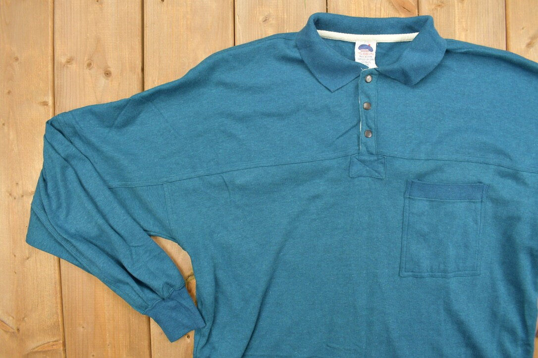 Vintage 1990s Color Block Rugby Sweatshirt