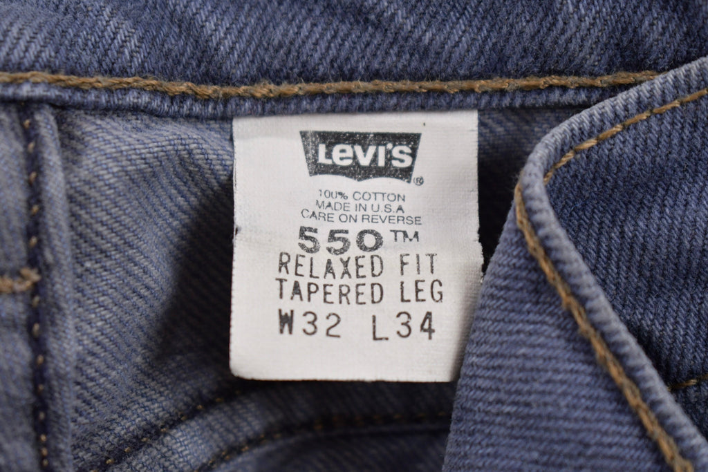 Vintage 1990s Levi's 550 Red Tab Denim Jeans Size 30 x 31