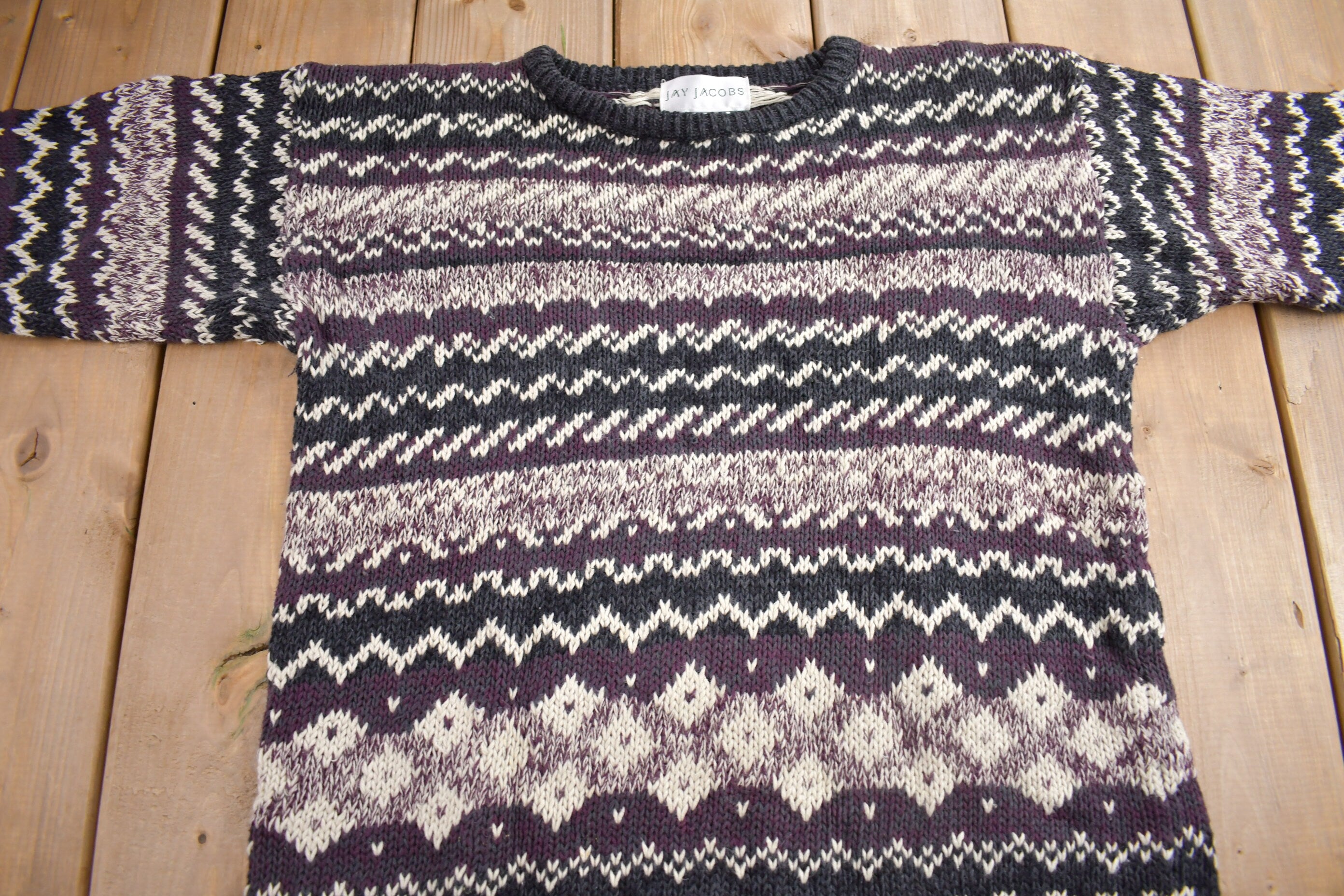 Vintage 1990s Jay Jacobs Knit Crewneck Sweater
