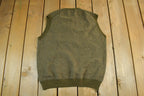 Vintage 1990s 346 Brooks Brothers Wool Knit Vest V Neck Sweater Men's Medium