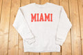 Vintage 1990s Miami Block Letter Bold Font Graphic Print Crewneck Sweatshirt Mens M