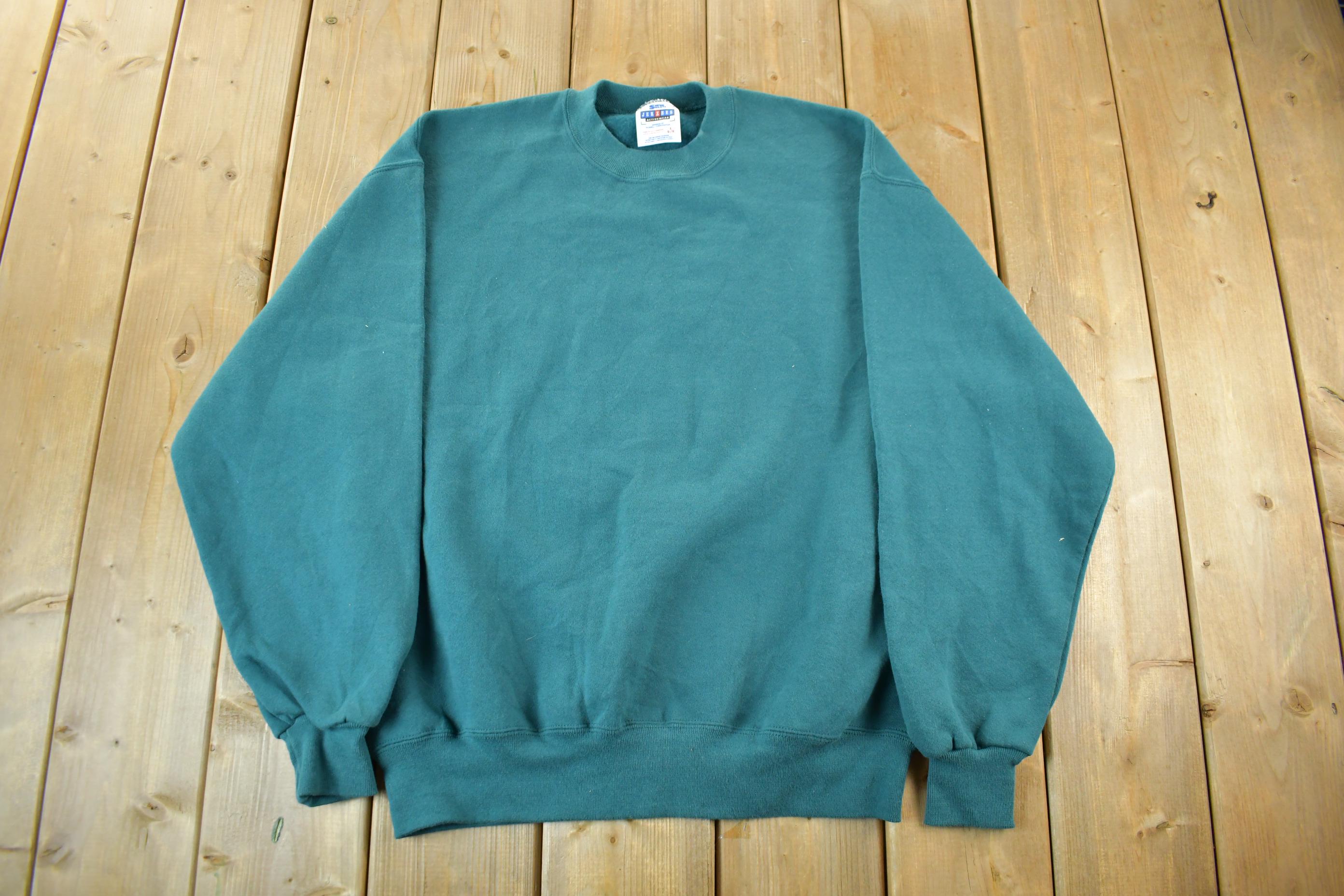 Vintage 1990s Jerzees Blank Crewneck Sweatshirt Men's Large