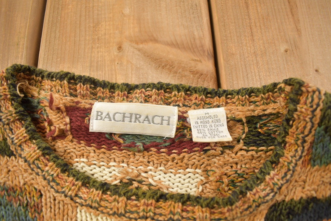 Vintage 1990s Bachrach Knitted Crewneck Sweater