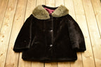 Vintage 1980s Fur Collared Winter Outerwear Jacket