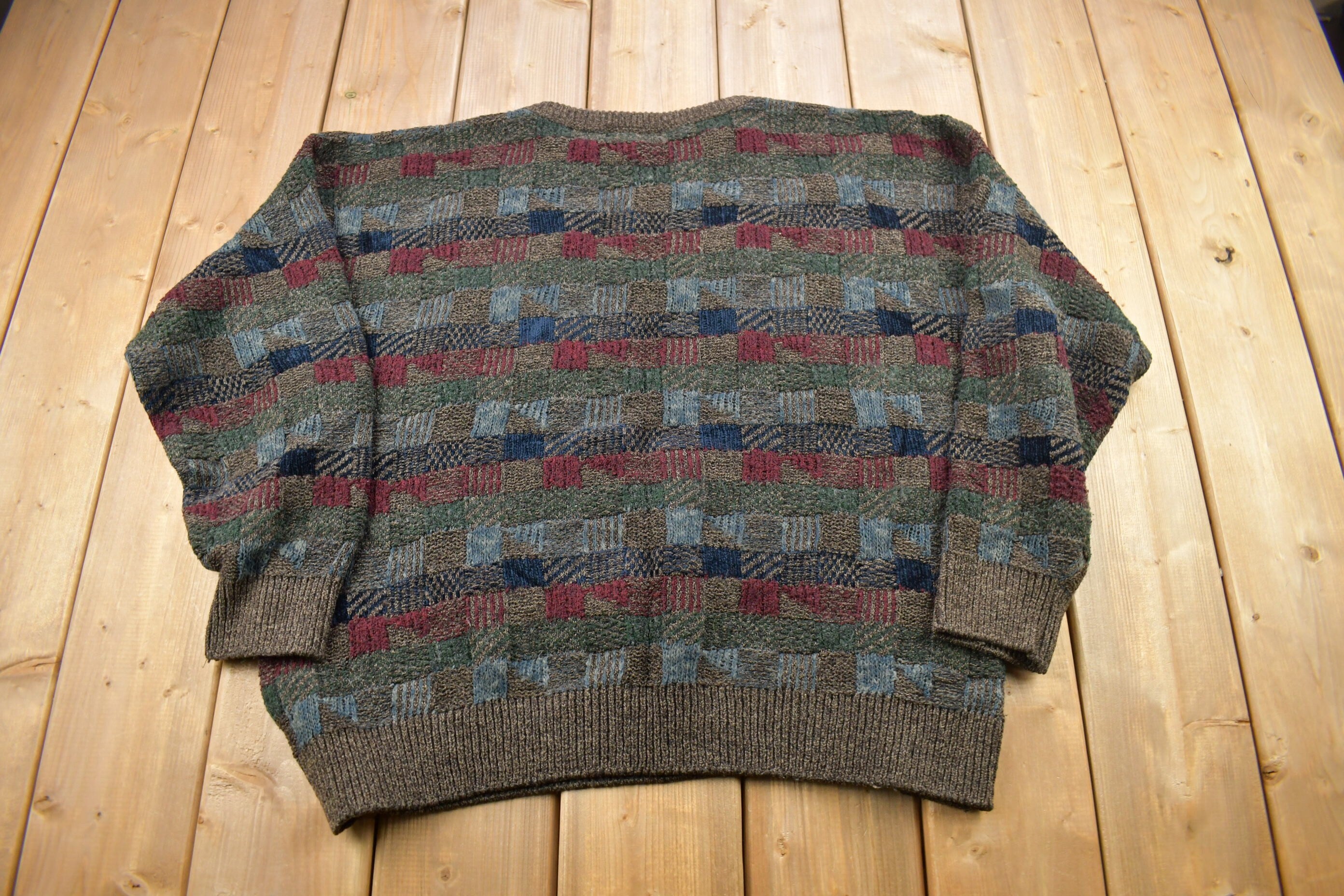 Vintage 1980s Northern Isles Abstract Knitted Sweater