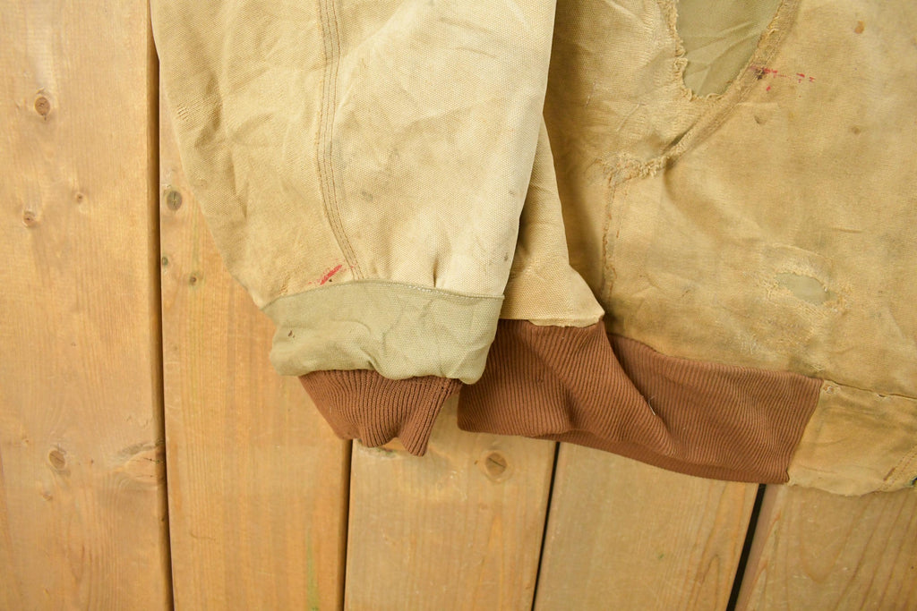 Vintage 1990s Carhartt Distressed Sun Faded Hooded Work Jacket Men's 2XL
