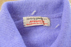 Vintage 1960s Glasgo Ltd Angora Lambswool Collared Knit Sweater Women's S