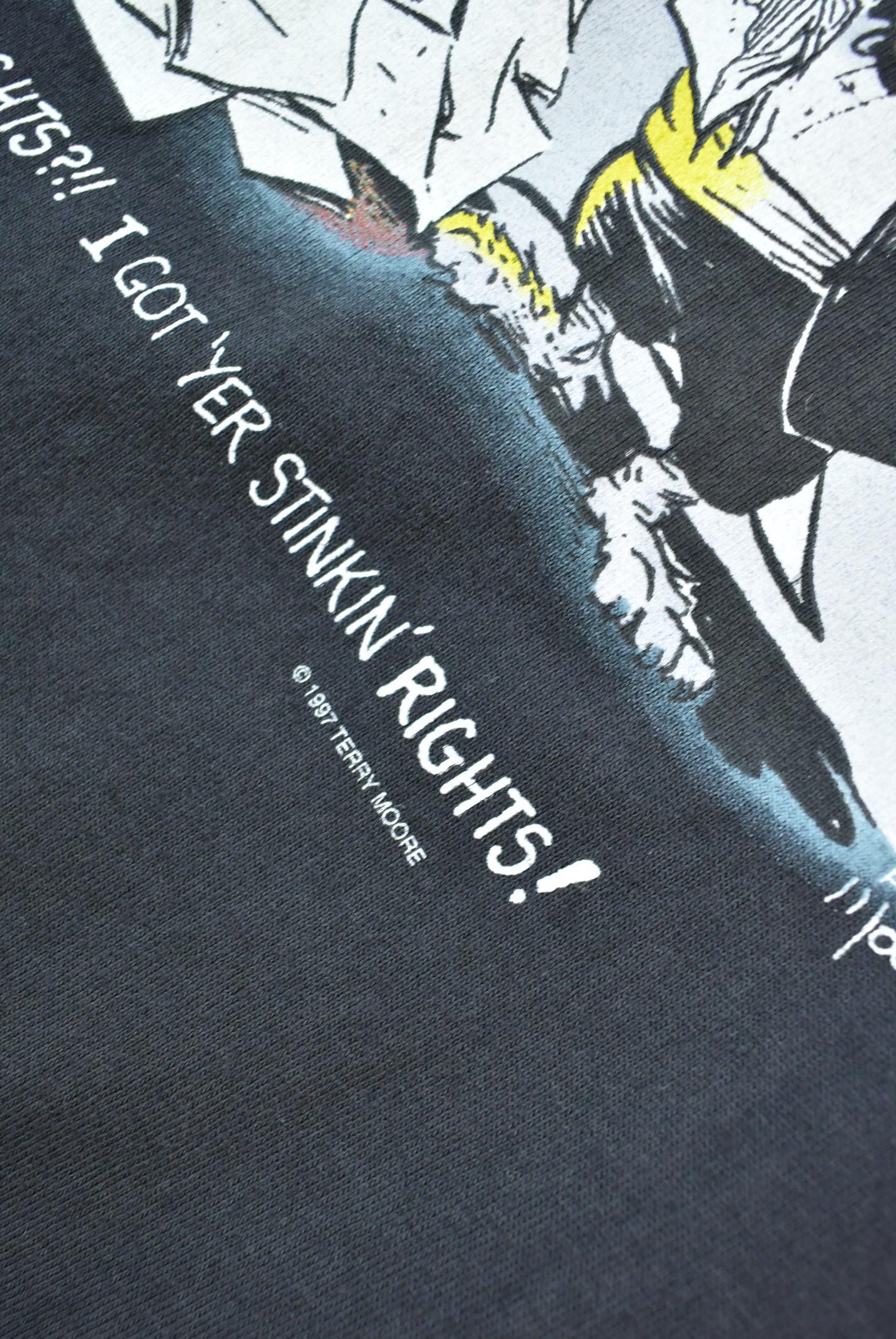 Vintage 1997 CBLDF Comic Book Legal Fund Graphic T-Shirt