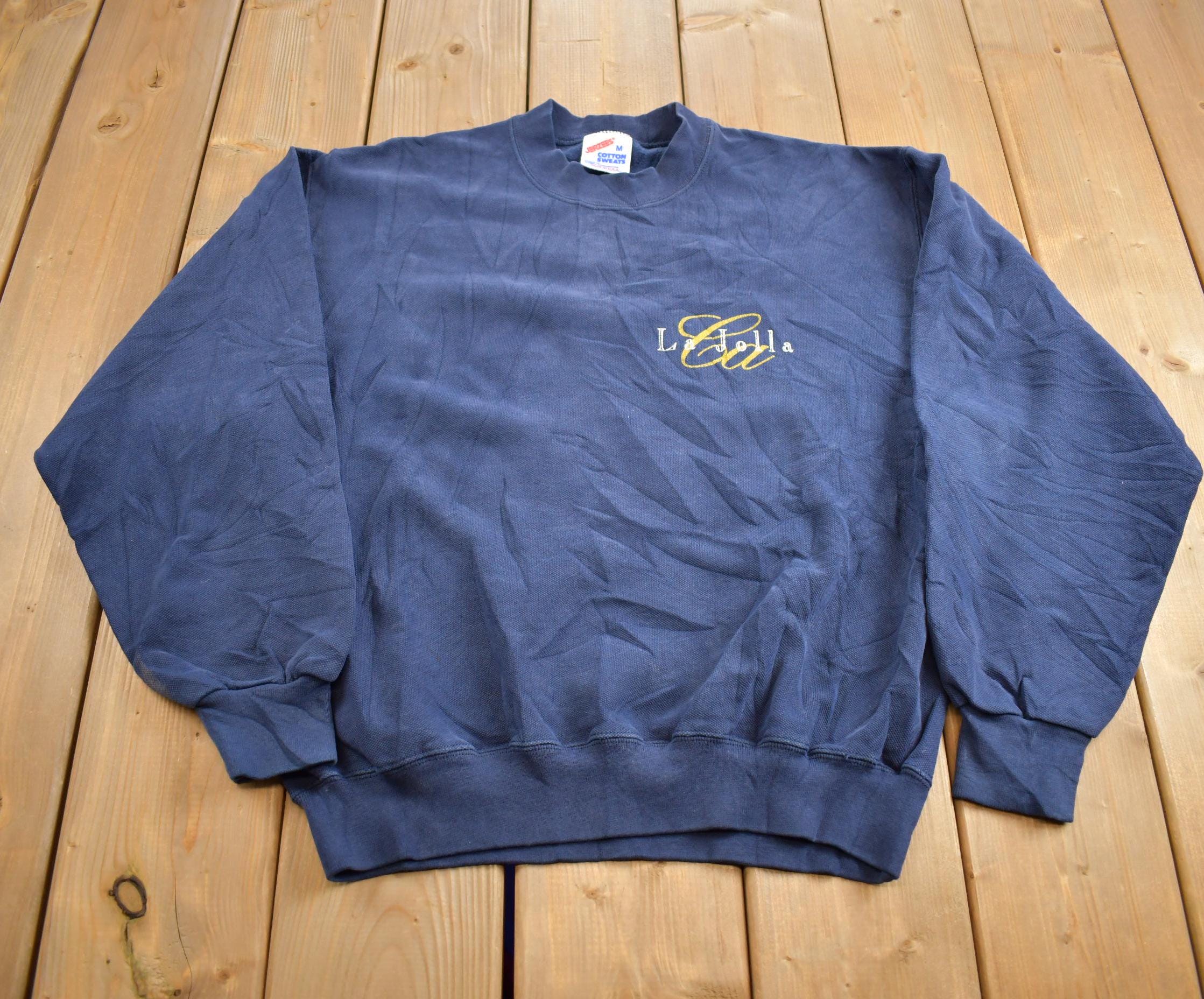 Vintage 1990s La Jolla Jerzees Cotton Sweats Crewneck Sweatshirt Made In USA