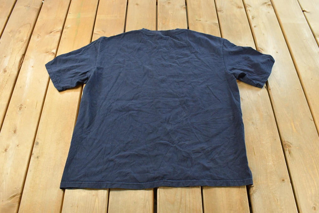 Vintage 1990s Nautica Spellout Graphic T Shirt Men's XL / Big Box Logo Print / 80s / 90s / Streetwear / Preppy / Made In USA