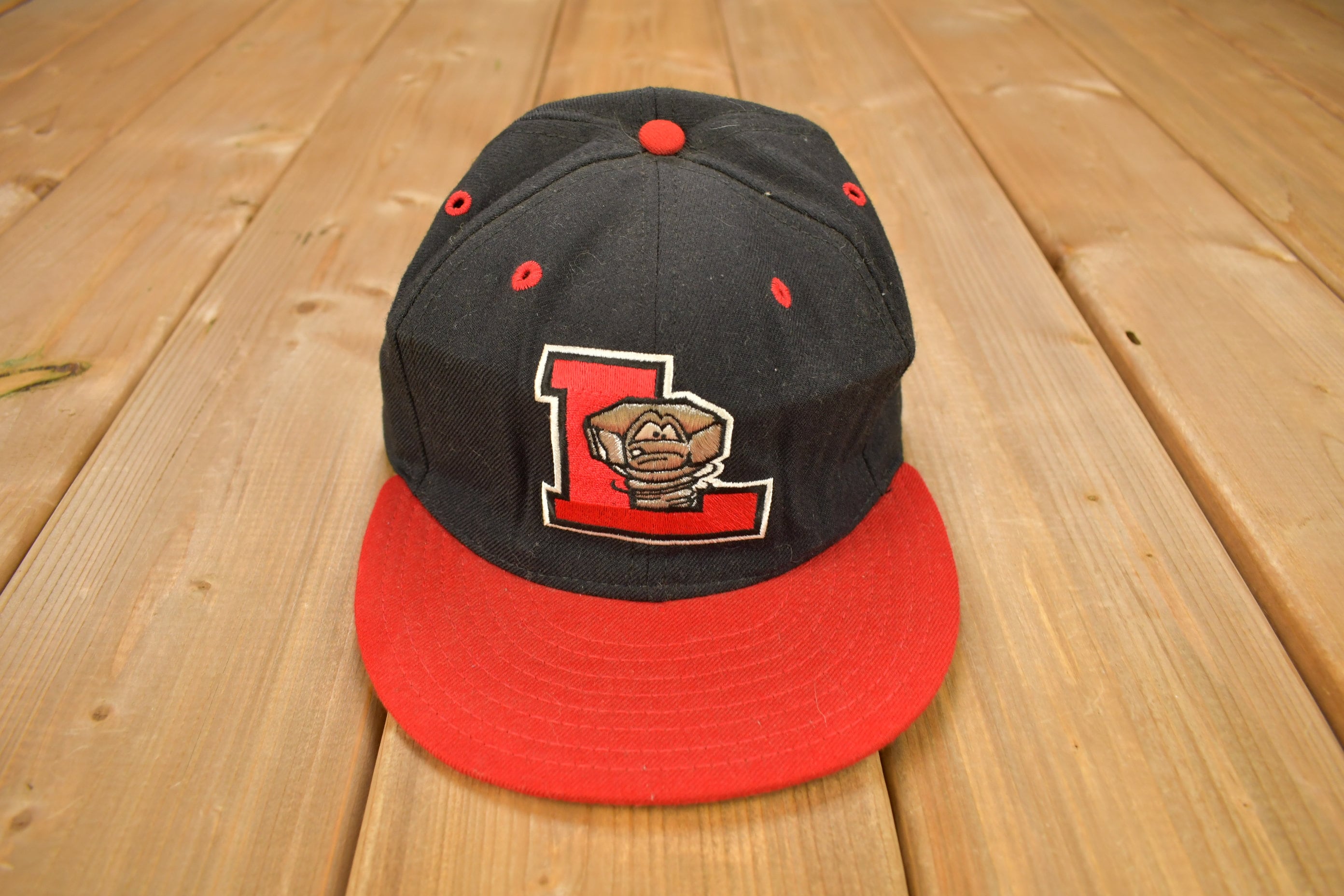 Vintage 1990s Lansing Lugnuts New Era 5950 Fitted Hat Size 7 3