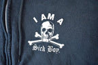 Vintage 1990s Sick Boy Motorcycles Zip Up Hoodie Sweatshirt