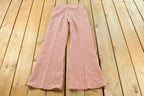 Vintage 1970s Gingham Polka Dot Bell Bottom Pants Women's 26 X 30
