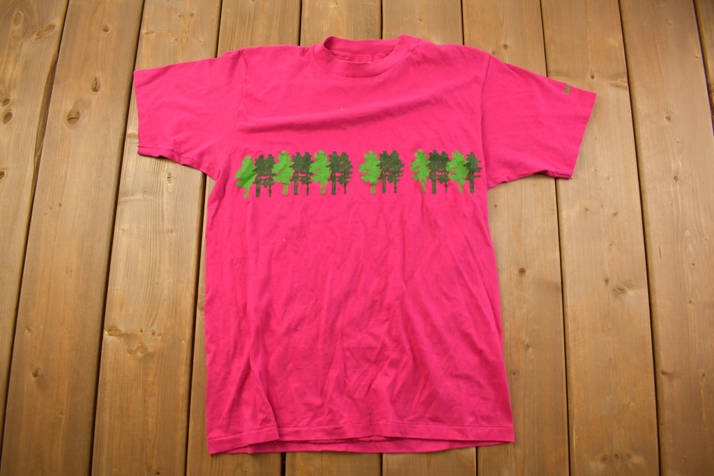 Vintage 1990s Artistic Trees Graphic T Shirt