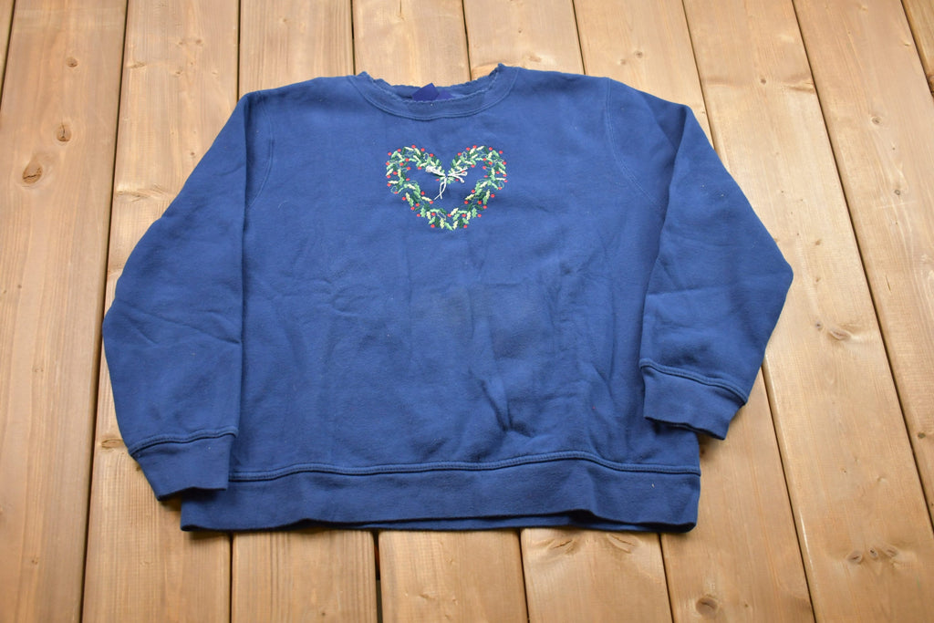 Vintage 1990s Heart Embroidered Crewneck