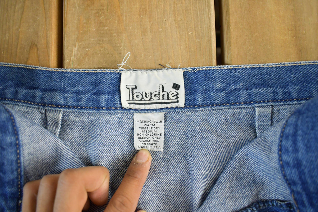 Vintage 1990s Touche Denim Skirt Women's 33  90s Streetwear  Vintage Denim Skirt  Snap Button