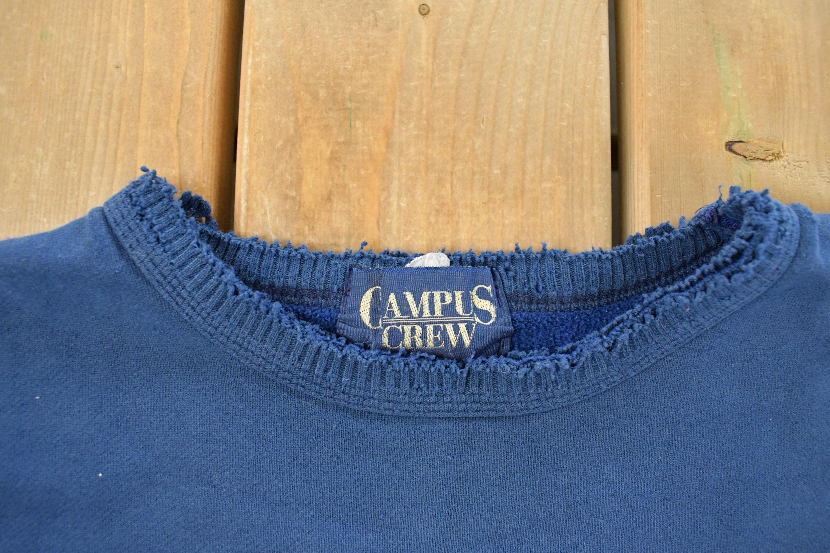 Vintage 1990s Distressed University Of Michigan Wolverines Collegiate Crewneck Sweatshirt Men's Large