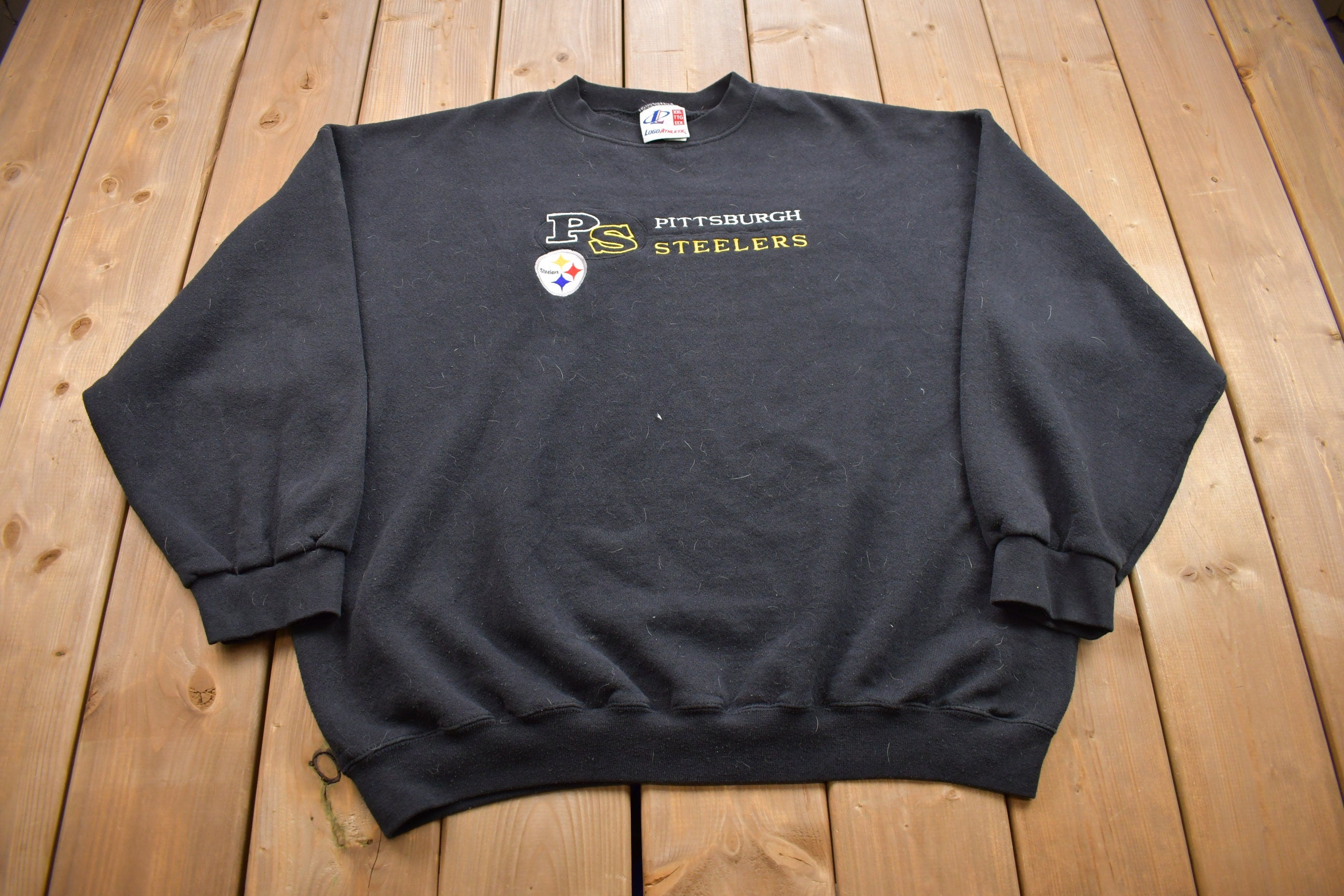 Vintage 1990s Logo Athletic Pittsburgh Steelers Crewneck Sweatshirt