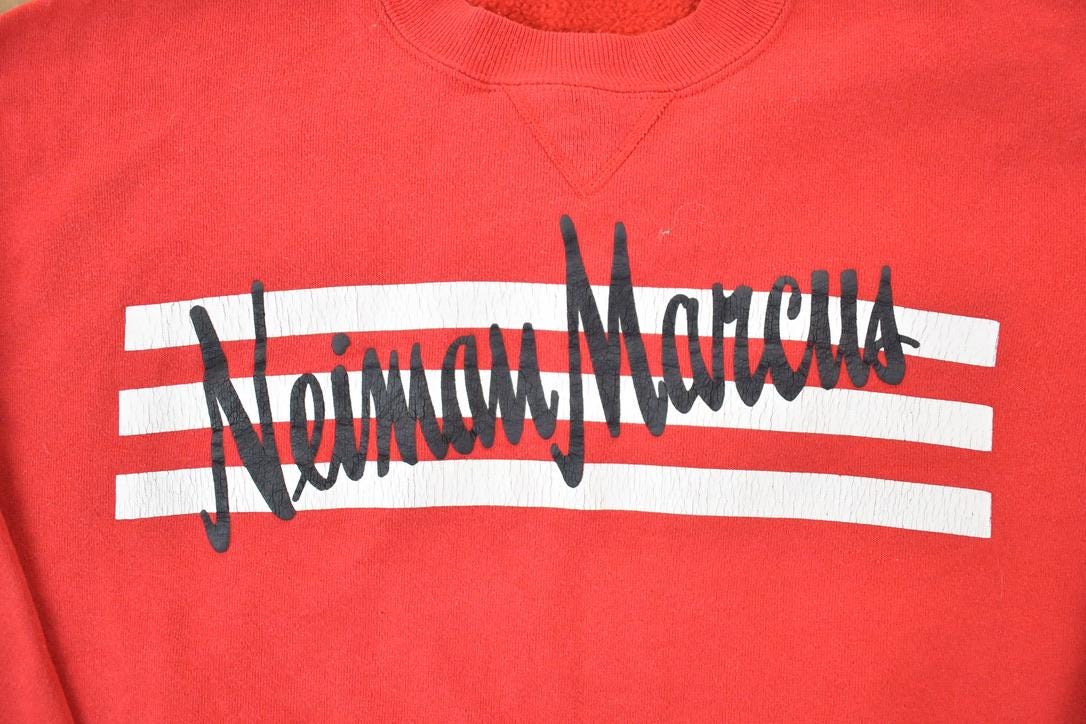 Vintage 1990s Neiman Marcus Russell Crewneck Sweatshirt / 90s Crewneck / Made In USA / Streetwear / Embroidered