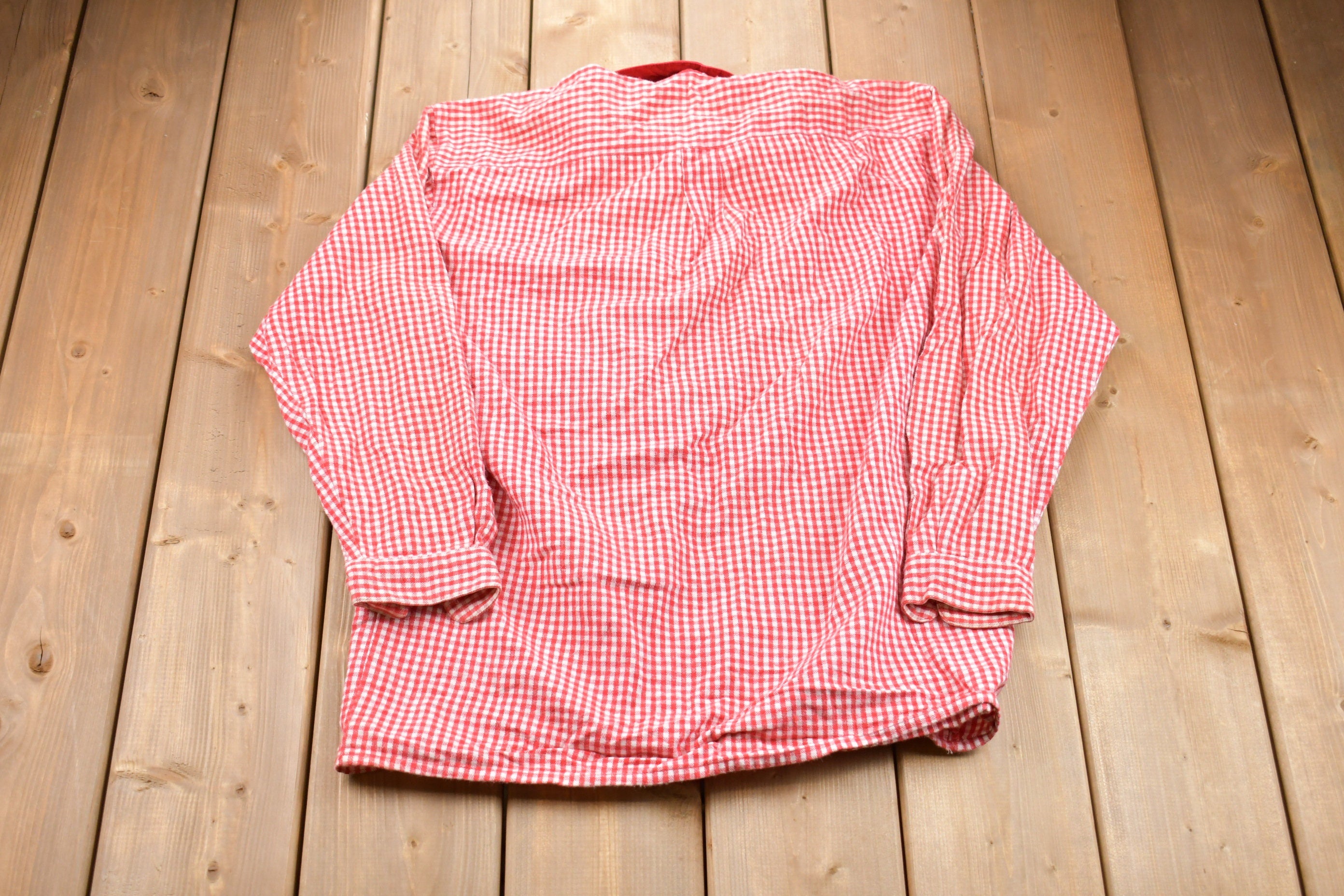 Vintage 1980s Espirit Checkered Button Up Shirt