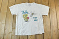 Vintage 1990s French Soccer Bee Cartoon Graphic T-Shirt