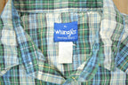 Vintage Wrangler Plaid Button Up Shirt