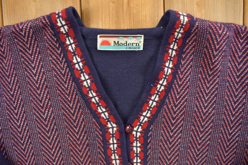 Vintage 1980s Cardigan Button Up Sweater
