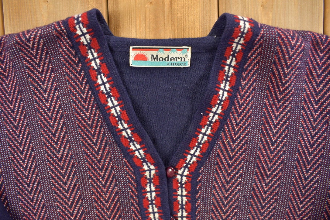 Vintage 1980s Cardigan Button Up Sweater