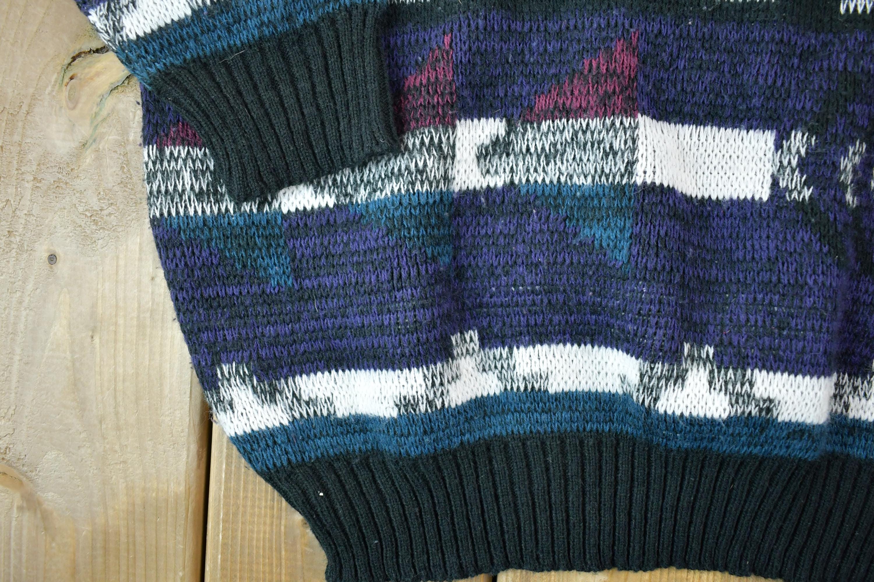 Vintage 1990s Perspective Knit Crewneck Sweater