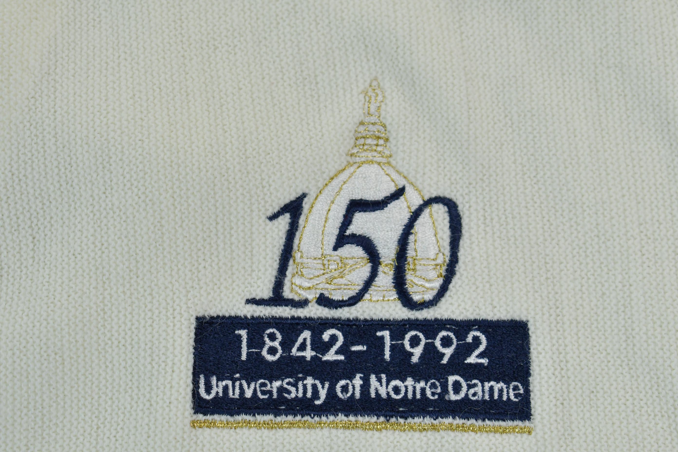 Vintage 1990s University Of Notre Dame Cardigan Sweater Made In USA
