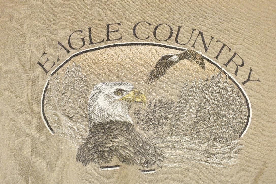 Vintage 1990s Bernie's Glen Eagle Country Graphic Print Crewneck Sweatshirt Men's L