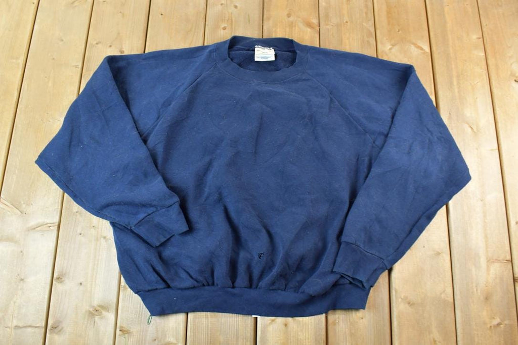Vintage 1990s FOTL Blank Navy Crewneck Sweatshirt