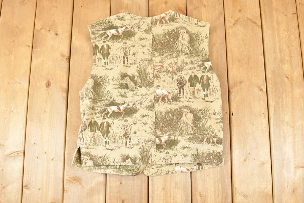Vintage 1980s Merona AOP Hunting Camo Cardigan Vest Mens S