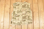 Vintage 1980s Merona AOP Hunting Camo Cardigan Vest Mens S