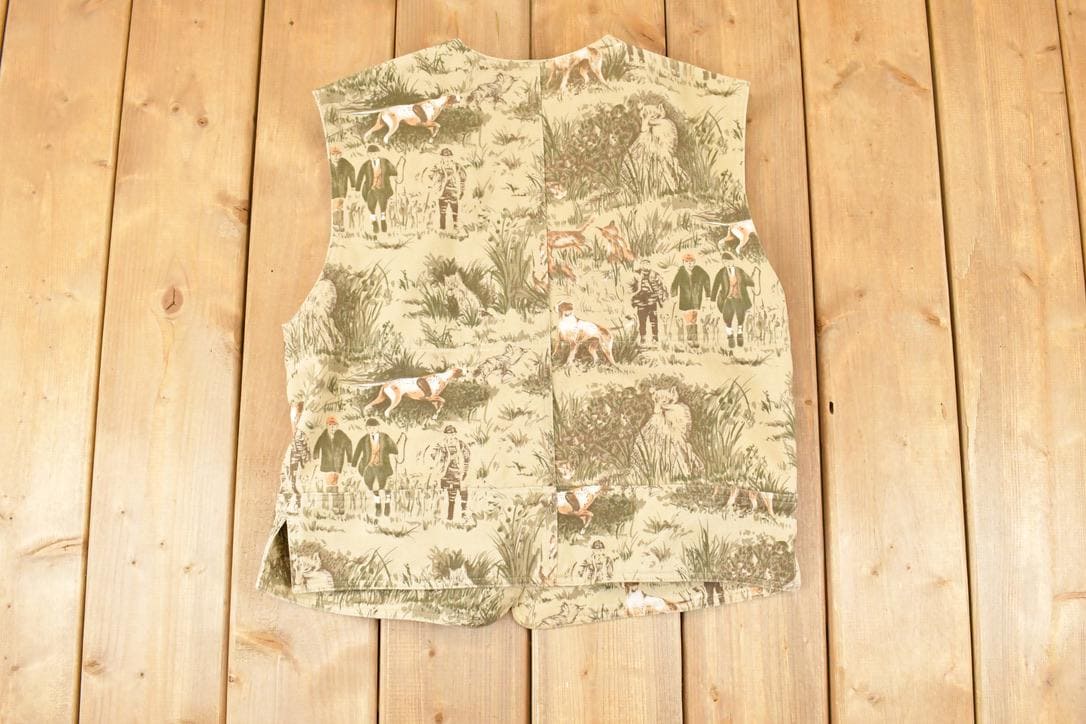 Vintage 1980s Merona AOP Hunting Camo Cardigan Vest Mens S