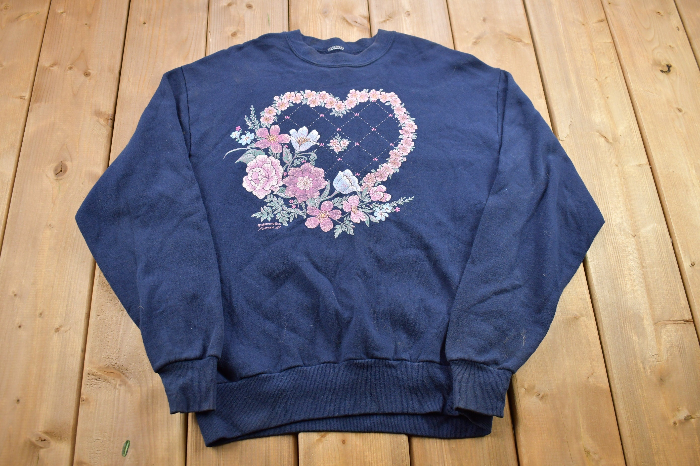 Vintage 1990s Morning Sun Forrer Floral Crewneck Sweater