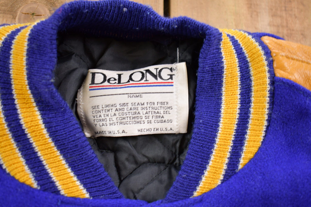 Vintage 1990s DeLong Bartlett Bears Leather Varsity Jacket