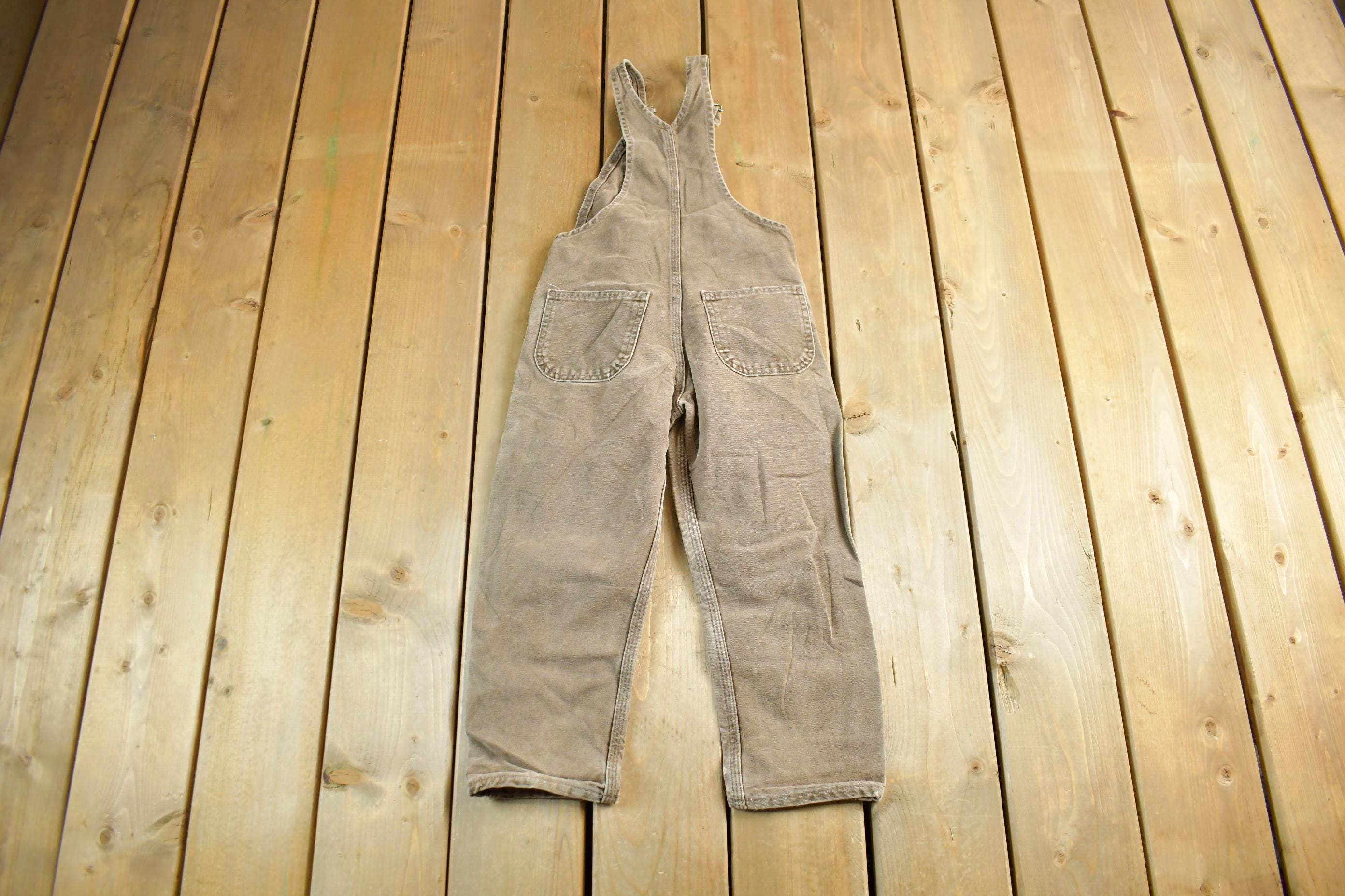 Vintage 1990s Carhartt Youth Size Double Knee Canvas Overalls Size 24 x 18