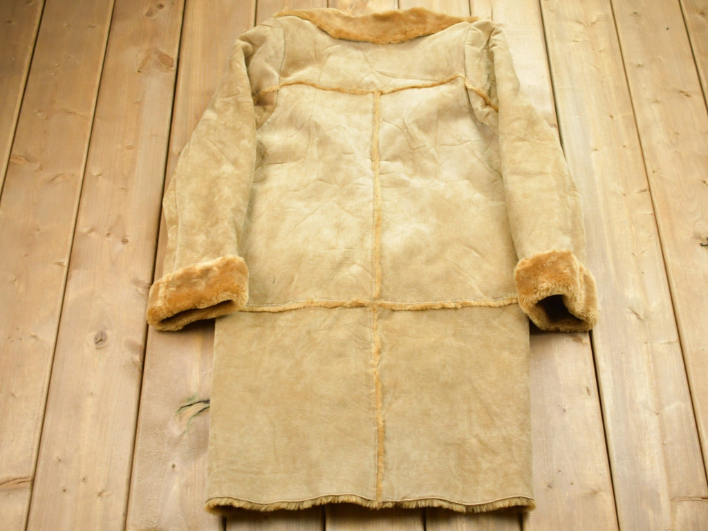 Vintage 1980s Brandon Thomas Shearling Leather Coat