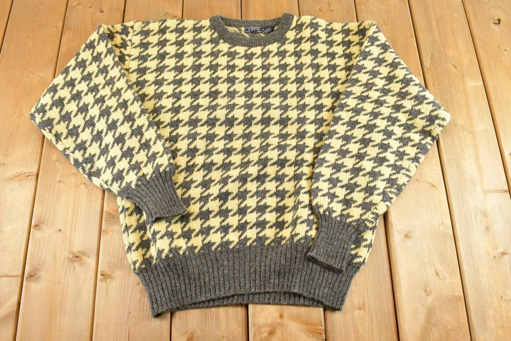 Vintage 1990s Crew Shetland Wool Knit Crewneck Sweater Mens M /