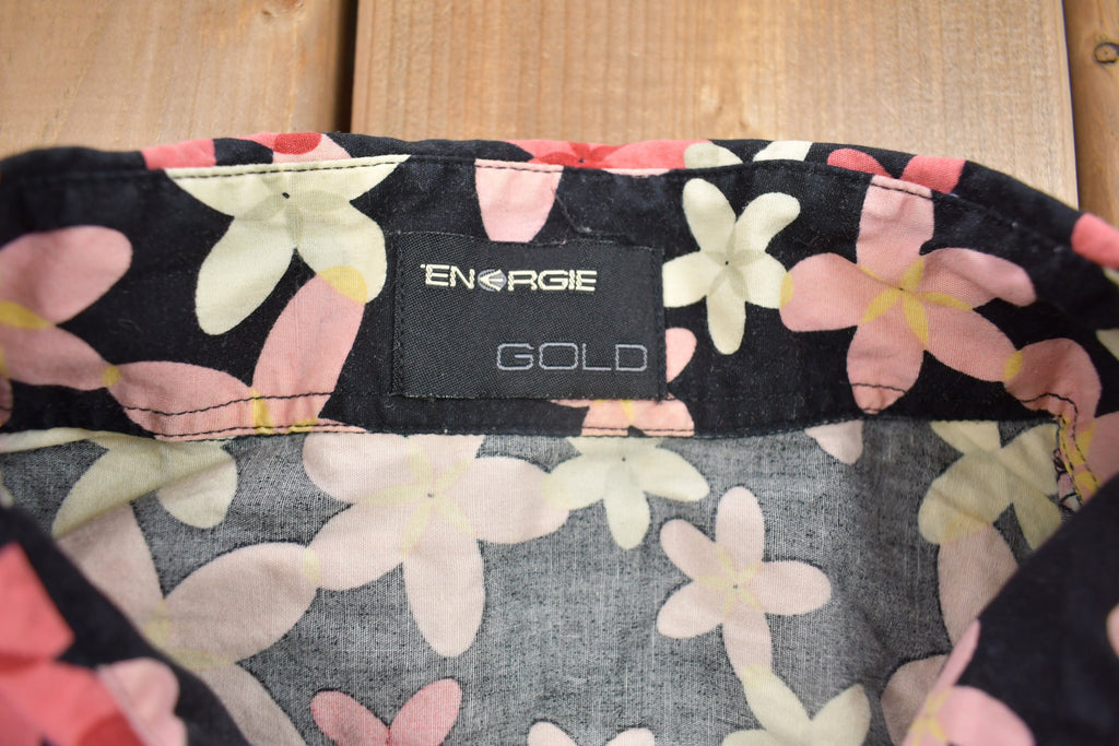 Vintage 1990s Pink Floral Button Up Shirt