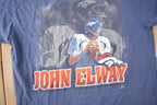 Vintage 1990s John Elway Denver Broncos NFL Football Starter Graphic T-Shirt Made In USA