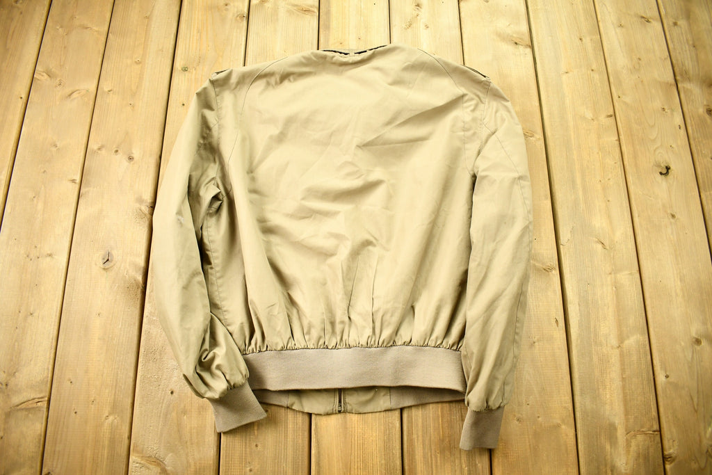Vintage 1990s Members Only Tan Windbreaker Jacket