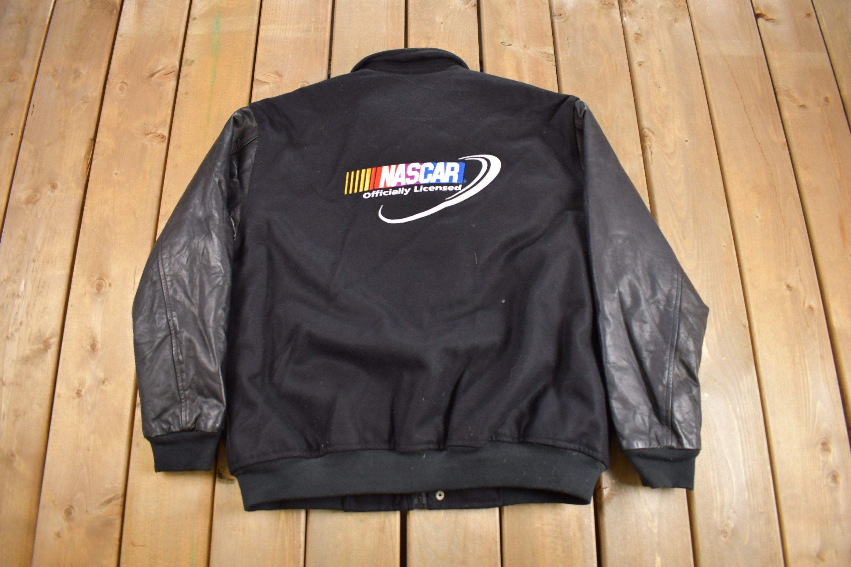 Vintage 1990s NASCAR Leather Racing Jacket