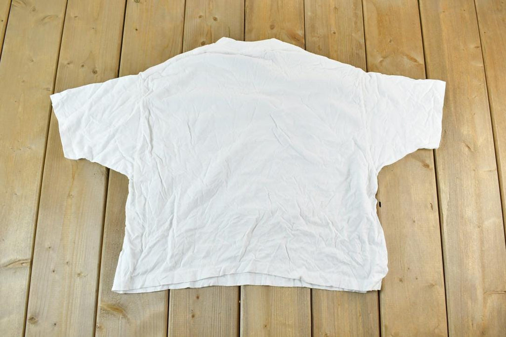Vintage 1990s Busch Gardens White Tiger Single Stitch Cropped T-Shirt