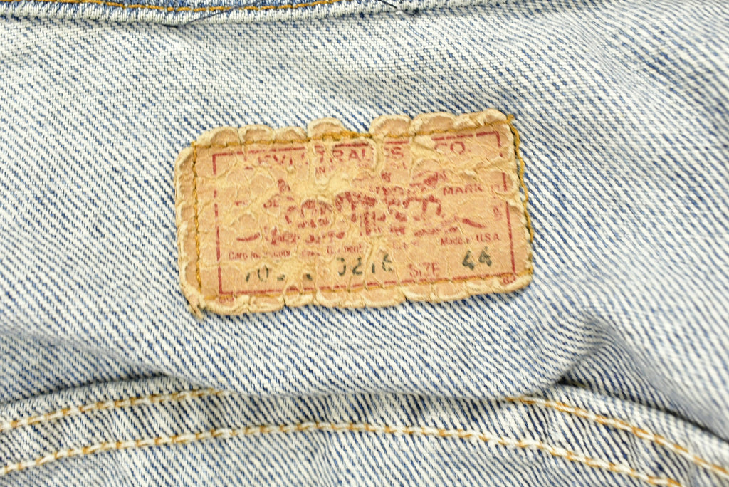 Vintage 1990s Levi's Acid Wash Custom Painted Denim Jean Jacket