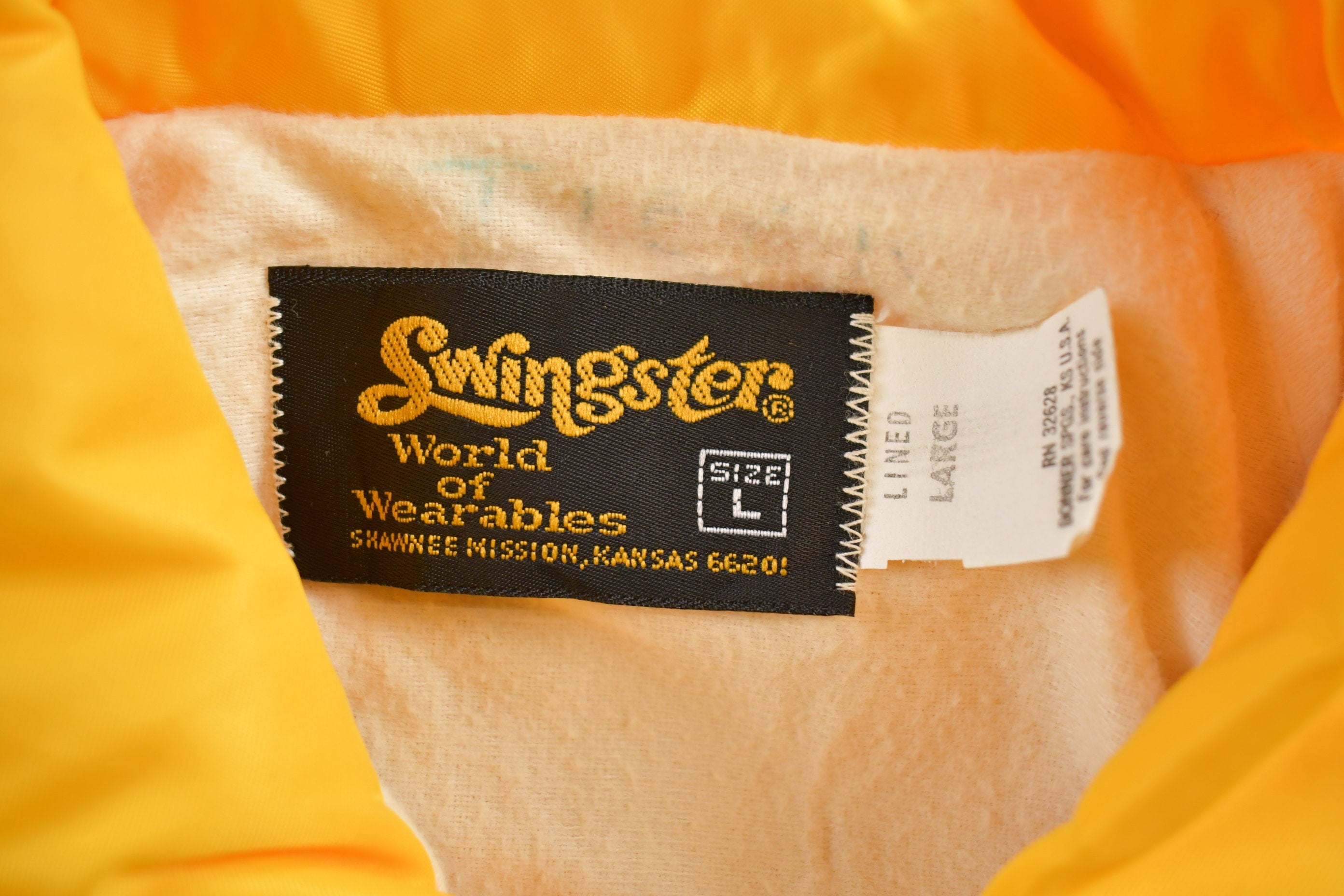 Vintage 1990s Swingster Community Service Satin Bomber Jacket