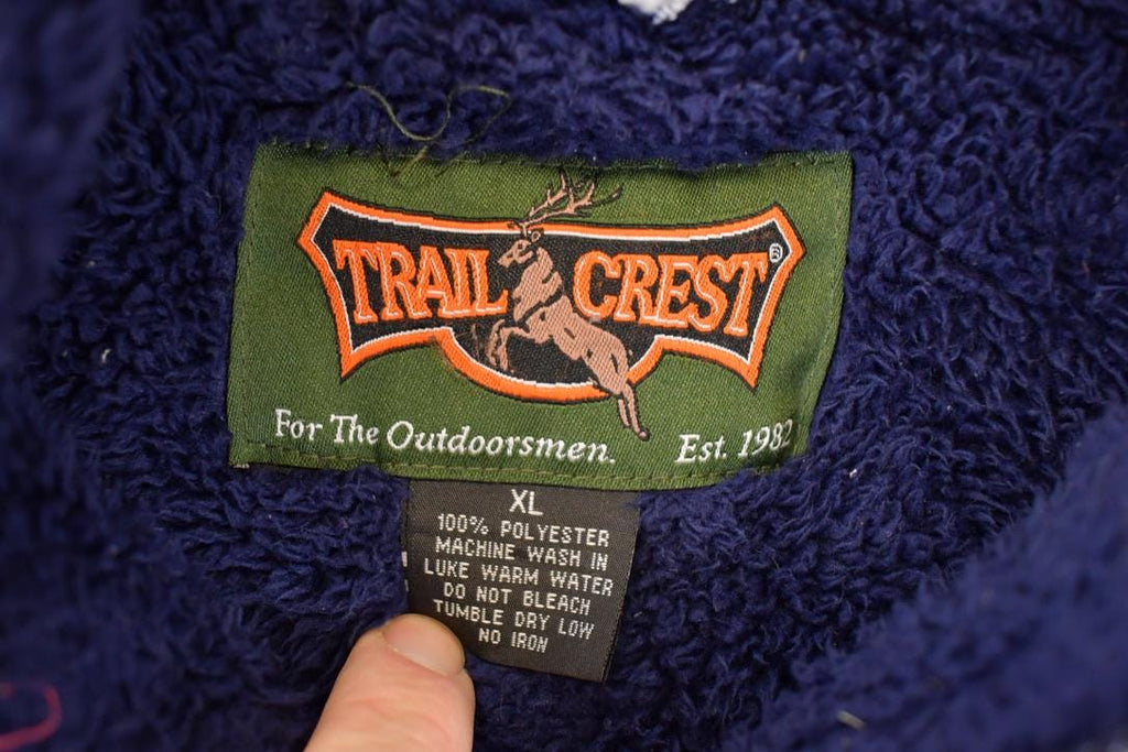 Vintage 1990s Trailcrest AOP Heavyweight Fleece Outdoorsman Sweater Men's L