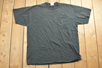 Vintage 1990s Jerzeez Black Blank Chest Pocket T-Shirt